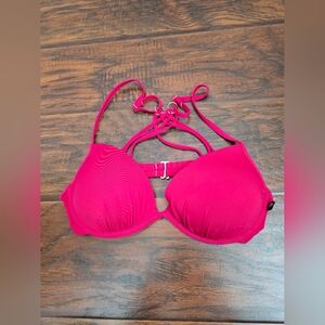Hot Pink Strappy Push-Up Bikini Top